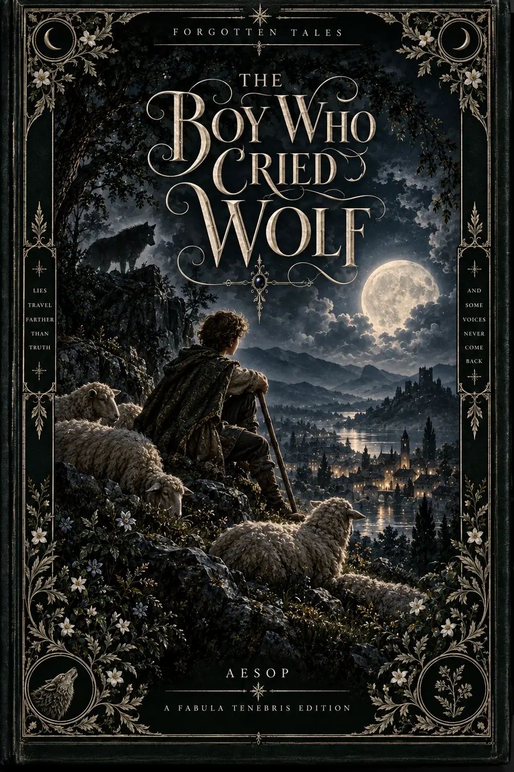 The Boy Who Cried Wolf, an illustrated Fabula Tenebris book cover