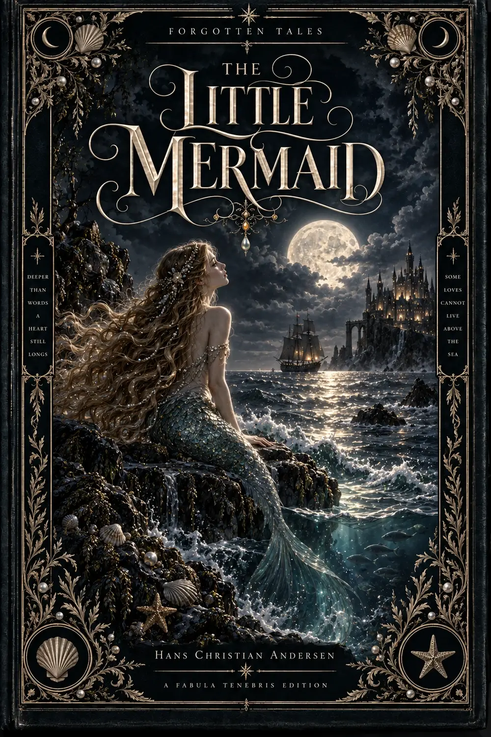 The Little Mermaid, an illustrated Fabula Tenebris book cover