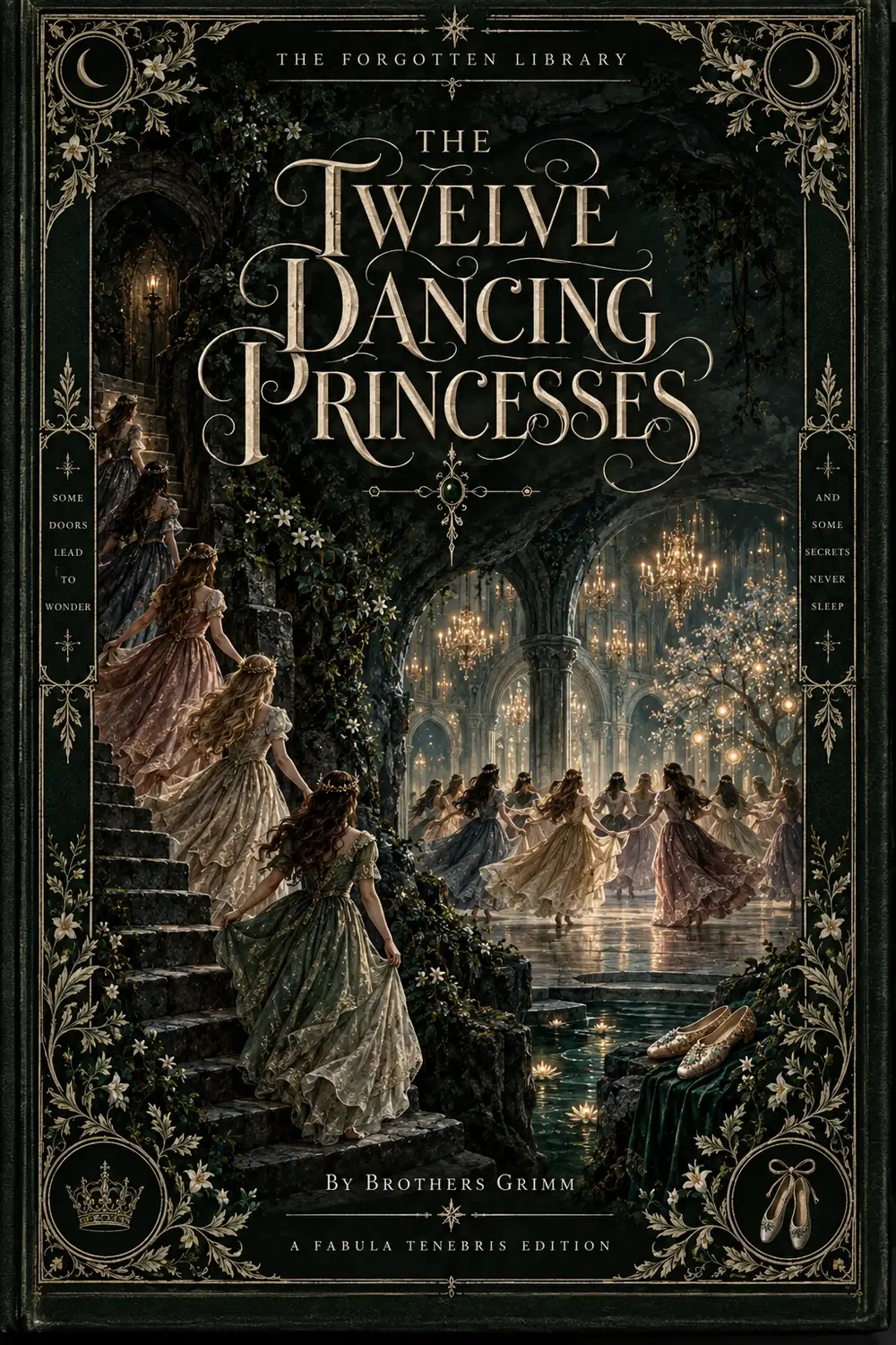 The Twelve Dancing Princesses, an illustrated Fabula Tenebris book cover